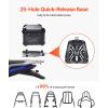 VEVOR Motorcycle Top Case 65L, Universal Aluminum Alloy Motorbike Tail Box with Leather Lining, Waterproof Detachable Motorcycle Top Box with Lock & Back Cushion, Fit for 99% of Motorcycle Frames(65 L)