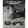 VEVOR Oil Drain Pan 15 Gallon Oil Drain Tank, 57L Low Profile Oil Drain Pan, Large Capacity Oil Change Pan, Foldable Hand, with Pump, Hose, Swivel Casters Wheels for Car, SUV, Trucks Oil Draining(25 Gallon)