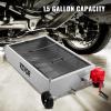 VEVOR Oil Drain Pan 15 Gallon Oil Drain Tank, 57L Low Profile Oil Drain Pan, Large Capacity Oil Change Pan, Foldable Hand, with Pump, Hose, Swivel Casters Wheels for Car, SUV, Trucks Oil Draining(Hand Pump)