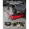 VEVOR Oil Drain Pan 15 Gallon Oil Drain Tank, 57L Low Profile Oil Drain Pan, Large Capacity Oil Change Pan, Foldable Hand, with Pump, Hose, Swivel Casters Wheels for Car, SUV, Trucks Oil Draining(20 Gallon)
