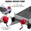 VEVOR Oil Drain Pan 15 Gallon Oil Drain Tank, 57L Low Profile Oil Drain Pan, Large Capacity Oil Change Pan, Foldable Hand, with Pump, Hose, Swivel Casters Wheels for Car, SUV, Trucks Oil Draining(Hand Pump)