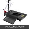 VEVOR Oil Drain Pan 18 Gallon Oil Drain Tank, 68L Low Profile Oil Drain Pan, Large Capacity Oil Change Pan, Foldable Hand, with Pump, Hose, Swivel Casters Wheels for Car, SUV, Trucks Oil Draining(17 Gallon Hand Pump)
