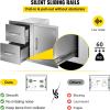 VEVOR Outdoor Kitchen Door Drawer Combo, 32.5″ W x 21.6″ H x 20.5″D, Access Door/Double Drawers with Paper Towel Rack, Stainless Steel Handles for BBQ Islands