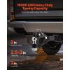 VEVOR Pintle Hook, 20000 lbs Towing Capacity, Pintle Hitch Receiver for 2-inch Hitch Hook Military Receiver, Fits 2.5 to 3-inch Lunette Ring, 15.6-inch Length, Black Powder Coat, for Various Trailers(2 in Ball  16000 lbs)