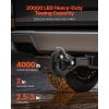 VEVOR Pintle Hook, 20000 lbs Towing Capacity, Pintle Hitch Receiver for 2-inch Hitch Hook Military Receiver, Fits 2.5 to 3-inch Lunette Ring, 15.6-inch Length, Black Powder Coat, for Various Trailers(No Ball  20000 lbs)