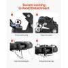 VEVOR Pintle Hook, 20000 lbs Towing Capacity, Pintle Hitch Receiver for 2-inch Hitch Hook Military Receiver, Fits 2.5 to 3-inch Lunette Ring, 15.6-inch Length, Black Powder Coat, for Various Trailers(2 in Ball  16000 lbs)