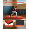 VEVOR Pitching Mound, Baseball Game Mound, Indoor/Outdoor Pitching Practice and Training Equipment, Softball Pitching Aids with Antifade Turf and Pitching Rubber(Red)