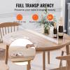 VEVOR Plastic Table Cover, 24 x 48 Inch 1.5 mm Thick Frosted PVC Desk Mat Protector, Waterproof & Easy Cleaning Desk Pad Tablecloth, for Office, Dresser, Dining Room,Night Stand(48″ (Round))