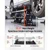 VEVOR Portable Car Lift – 5,000 LBS Capacity, Extended-Length Plates, 25.6″ Max. Height, Heavy-Duty Carbon Steel Truck Lift with 120V Power Unit(5000 lbs- Pneumatic version)