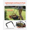VEVOR Push Reel Lawn Mower 16 inch, 5 Blades Manual Push Mower No Motor, 0.6-1.75 in Adjustable Cutting Height, Walk-Behind Lawn Mowers with Grass Catcher Bag for Green Lawns, Driveways, Courtyards(18 inch)