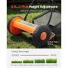 VEVOR Push Reel Lawn Mower 16 inch, 5 Blades Manual Push Mower No Motor, 0.6-1.75 in Adjustable Cutting Height, Walk-Behind Lawn Mowers with Grass Catcher Bag for Green Lawns, Driveways, Courtyards(16 inch)