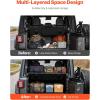 VEVOR Rear Trunk Cargo Rack with Net 2007-2024 Jeep Wrangler JK 4 Door hardtops, 300 lbs Capacity, Carbon Steel Basket Tray Interior Storage Luggage Carrier, Shelf Stand Organizer(Jeep JK(2007-2024))