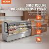 VEVOR Refrigerated Display Case, 3.5 Cu.Ft./100L, 2-Tier, Countertop Pastry Display Case Commercial Display Refrigerator with LED Lighting, TURBO Cooling, Frost-Free Air-Cooling, Rear Sliding Door(32 Cu.Ft)