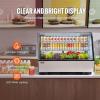 VEVOR Refrigerated Display Case, 3.5 Cu.Ft./100L, 2-Tier, Countertop Pastry Display Case Commercial Display Refrigerator with LED Lighting, TURBO Cooling, Frost-Free Air-Cooling, Rear Sliding Door(5 Cu.Ft)
