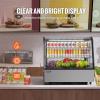 VEVOR Refrigerated Display Case, 3.5 Cu.Ft./100L, 2-Tier, Countertop Pastry Display Case Commercial Display Refrigerator with LED Lighting, TURBO Cooling, Frost-Free Air-Cooling, Rear Sliding Door(4.2 Cu.Ft)