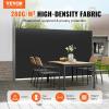 VEVOR Retractable Side Awning, UV 50 71”x236” Rugged Full Aluminum Rust-Proof Side Awning Patio Sunshine Privacy Divider, 280 g Thicken Wind Screen, for Courtyard, Roof Terraces Pools, Beige(Black)