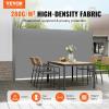VEVOR Retractable Side Awning, UV 50 71”x236” Rugged Full Aluminum Rust-Proof Side Awning Patio Sunshine Privacy Divider, 280 g Thicken Wind Screen, for Courtyard, Roof Terraces Pools, Beige(Gray)