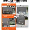 VEVOR Retractable Side Awning, UV 50 71”x236” Rugged Full Aluminum Rust-Proof Side Awning Patio Sunshine Privacy Divider, 280 g Thicken Wind Screen, for Courtyard, Roof Terraces Pools, Beige(Gray)