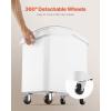VEVOR Rice Storage Container, 4.5Gallon/20L x2 Capacity Large Dog Food Dispenser Bin, Kitchen Ingredient Grain Cereal Flour Bin, Pet food Containers with Wheels, 2 Measuring Cups, Airtight Lid, 2 Pack(27 Gallon)