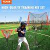 VEVOR Softball Practice Net, Portable Baseball Training Net for Hitting, Batting, Catching, Pitching – Backstop Equipment with Bow Frame, Carry Bag, Strike Zone, Batting Tee(7X7FT Set 3)