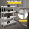VEVOR Storage Shelf, 5-Tier Storage Shelving Unit, Stainless Steel Garage Shelf, Heavy Duty Storage Shelving, 1650 Lbs Total Capacity with Adjustable Height(4Tier 47×18.5×60″)