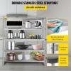 VEVOR Storage Shelf, 5-Tier Storage Shelving Unit, Stainless Steel Garage Shelf, Heavy Duty Storage Shelving, 1650 Lbs Total Capacity with Adjustable Height(5Tier 71x18x71″)