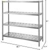 VEVOR Storage Shelf, 5-Tier Storage Shelving Unit, Stainless Steel Garage Shelf, Heavy Duty Storage Shelving, 1650 Lbs Total Capacity with Adjustable Height(4Tier 59x18x61″)