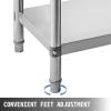 VEVOR Storage Shelf, 5-Tier Storage Shelving Unit, Stainless Steel Garage Shelf, Heavy Duty Storage Shelving, 1650 Lbs Total Capacity with Adjustable Height(5Tier 48×18.5×72″)