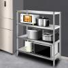 VEVOR Storage Shelf, 5-Tier Storage Shelving Unit, Stainless Steel Garage Shelf, Heavy Duty Storage Shelving, 1650 Lbs Total Capacity with Adjustable Height(4Tier 47×18.5×60″)