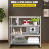 VEVOR Storage Shelf, 5-Tier Storage Shelving Unit, Stainless Steel Garage Shelf, Heavy Duty Storage Shelving, 1650 Lbs Total Capacity with Adjustable Height(4Tier 60×18.5×60″)