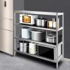 VEVOR Storage Shelf, 5-Tier Storage Shelving Unit, Stainless Steel Garage Shelf, Heavy Duty Storage Shelving, 1650 Lbs Total Capacity with Adjustable Height(4Tier 60×18.5×60″)