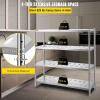 VEVOR Storage Shelf, 5-Tier Storage Shelving Unit, Stainless Steel Garage Shelf, Heavy Duty Storage Shelving, 1650 Lbs Total Capacity with Adjustable Height(4Tier 59x18x61″)