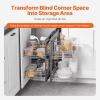 VEVOR Swing Left Blind Corner Cabinet, Pull Out Organizer for 36 inch Width Blind Cabinet, 2 Tier Height Adjustable Swing Tray, Soft Close Kitchen Cloud Blind Organizer, Left Open(2 Tier – Left & Right Open Compatible)