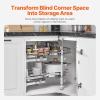 VEVOR Swing Left Blind Corner Cabinet, Pull Out Organizer for 36 inch Width Blind Cabinet, 2 Tier Height Adjustable Swing Tray, Soft Close Kitchen Cloud Blind Organizer, Left Open(2 Tier – Left Open)
