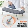 VEVOR Tabletop Ironing Board 23.4 x 14.4, Small Iron Board with Heat Resistant Cover and 100% Cotton Cover, Mini Ironing Board with 7mm Thickened Needle Cotton Layer for Small Spaces, Travel Use(23.4″ x 14.4″)