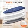 VEVOR Tabletop Ironing Board 23.4 x 14.4, Small Iron Board with Heat Resistant Cover and 100% Cotton Cover, Mini Ironing Board with 7mm Thickened Needle Cotton Layer for Small Spaces, Travel Use(55″ x 15″)