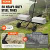 VEVOR Tow Behind Dethatcher, 60-inch Tow Dethatcher with 32 Steel Tines, 3-Point Lawn Dethatcher Rake with Attachments for Tractor, Landscape Rake for Garden, Farm, Grass(40″Tow Dethatcher)