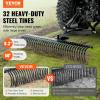 VEVOR Tow Behind Dethatcher, 60-inch Tow Dethatcher with 32 Steel Tines, 3-Point Lawn Dethatcher Rake with Attachments for Tractor, Landscape Rake for Garden, Farm, Grass(60″Dethatcher with 3-point Attachments)