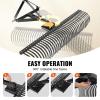 VEVOR Tow Behind Dethatcher, 60-inch Tow Dethatcher with 32 Steel Tines, 3-Point Lawn Dethatcher Rake with Attachments for Tractor, Landscape Rake for Garden, Farm, Grass(72″Dethatcher with 3-point Attachments)