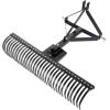 VEVOR Tow Behind Dethatcher, 60-inch Tow Dethatcher with 32 Steel Tines, 3-Point Lawn Dethatcher Rake with Attachments for Tractor, Landscape Rake for Garden, Farm, Grass(60″Dethatcher with 3-point Attachments)