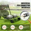 VEVOR Tow Behind Dethatcher, 60-inch Tow Dethatcher with 32 Steel Tines, 3-Point Lawn Dethatcher Rake with Attachments for Tractor, Landscape Rake for Garden, Farm, Grass(48″Tow Dethatcher)