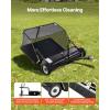 VEVOR Tow Behind Lawn Sweeper, 44 in Pull Behind Lawn Sweeper, 25 cu. ft Large Capacity Leaf & Grass Collector, Heavy Duty Garden Sweeper with Adjustable Sweeping Height for Yard, Lawn, Farm(52 Inch)