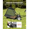 VEVOR Tow Behind Lawn Sweeper, 44 in Pull Behind Lawn Sweeper, 25 cu. ft Large Capacity Leaf & Grass Collector, Heavy Duty Garden Sweeper with Adjustable Sweeping Height for Yard, Lawn, Farm(52 Inch)