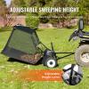 VEVOR Tow Behind Lawn Sweeper, 44 in Pull Behind Lawn Sweeper, 25 cu. ft Large Capacity Leaf & Grass Collector, Heavy Duty Garden Sweeper with Adjustable Sweeping Height for Yard, Lawn, Farm(42 Inch)