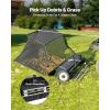 VEVOR Tow Behind Lawn Sweeper, 44 in Pull Behind Lawn Sweeper, 25 cu. ft Large Capacity Leaf & Grass Collector, Heavy Duty Garden Sweeper with Adjustable Sweeping Height for Yard, Lawn, Farm(52 Inch)