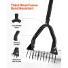 VEVOR Tow Behind Plug Aerator, 40-Inch Tow Behind Lawn Plug Aerator with Universal Hitch, Pull Behind Aerator with Iron Spikes Alternately Arranged, Lawn Aerator Tow Behind for Gardens, Lawns, Farms(Step-On)