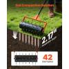 VEVOR Tow Behind Plug Aerator, 40-Inch Tow Behind Lawn Plug Aerator with Universal Hitch, Pull Behind Aerator with Iron Spikes Alternately Arranged, Lawn Aerator Tow Behind for Gardens, Lawns, Farms(Rolling)