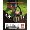 VEVOR Tow Behind Plug Aerator, 40-Inch Tow Behind Lawn Plug Aerator with Universal Hitch, Pull Behind Aerator with Iron Spikes Alternately Arranged, Lawn Aerator Tow Behind for Gardens, Lawns, Farms(Step-On)