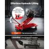 VEVOR Transmission Jack, 1322 LBS Hydraulic Telescoping Transmission Jack, 32″-67″ High Lift Transmission Jack Stand with Foot Pedal, 360° Swivel Wheel(2200 lbs)