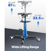 VEVOR Transmission Jack, 33″-67″ High Lift, 1100 lbs Hydraulic Telescoping Transmission Jack, 2-Stage Transmission Stand 1/2 Ton Capacity with Foot Pedal, 360° Swivel Wheel, Garage/Shop Lift Hoist(single-Stage 1100lb)